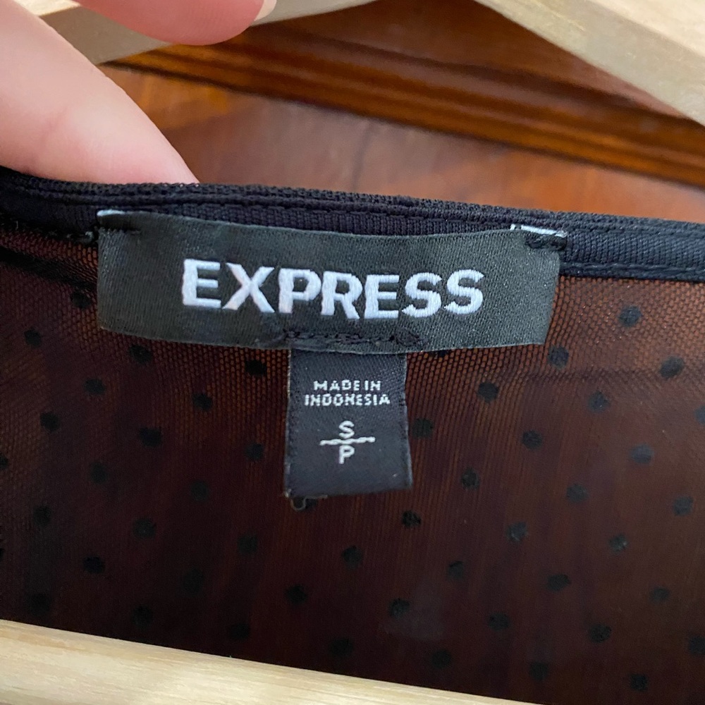 Express Black Ruched Top - Picture 3 of 4